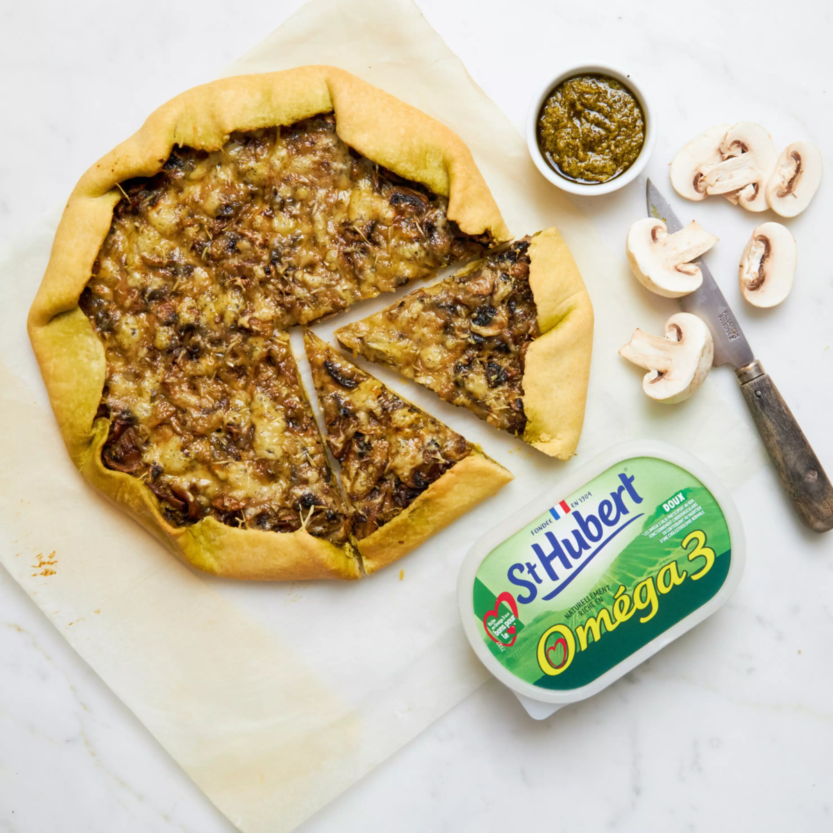 Tarte-rustique-champignons-comté-pesto-2