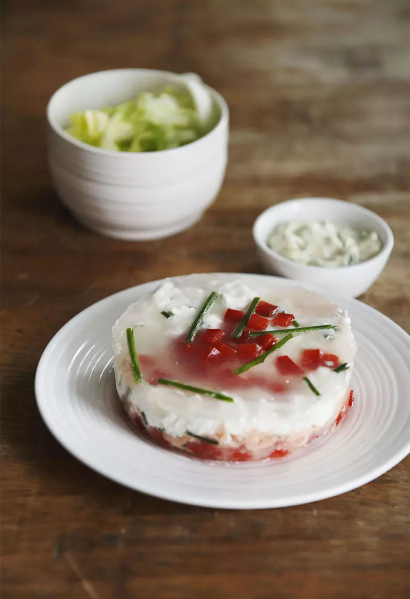 Terrine de poisson aux poivrons